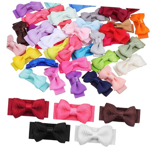 ibasenice 40stücke Bunte Haarspangen Für Kleine Mädchen Und Mini-schleifen Mit Druckknöpfen Haarschleifen Für Neugeborene Und Kleinkinder Haar-accessoires Für Outfits von ibasenice