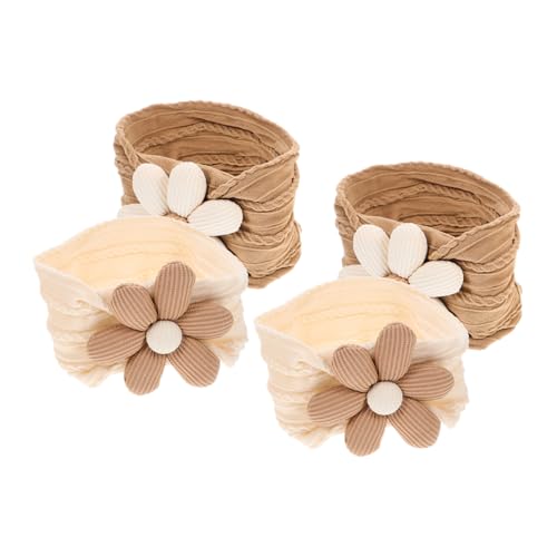 ibasenice 4stücke Mädchen Stirnbänder Aus Nylon Mit Süßen Schleifen Und Blumen Elastische Haarbänder Für Neugeborene Junge Mädchen Und Kleinkinder Kopfbedeckungen Für von ibasenice
