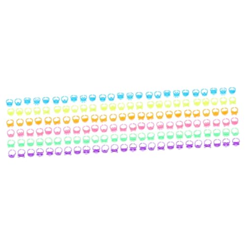 ibasenice 5 Sätze Kindergeburtstag Gastgeschenke Ring Mädchen Kleiner Finger Für Kleinkinder Zubehör Spielschmuck Kleinkind Verkleiden Schmuck Plastik Zufällige Farbe 100 Stück * 5 von ibasenice