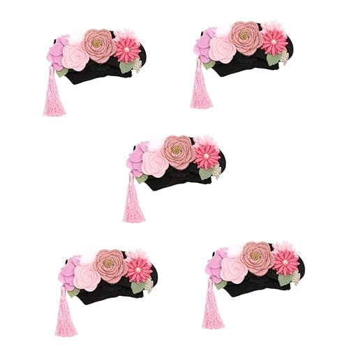 ibasenice 5st Babystirnband Mit Quaste Altes Chinesisches Haarband Chinesisches Mädchen Stirnband Mit Blumenkranz Baby Mädchen Stirnband Kleine Hanfu Prinzessin Fräulein Chiffon von ibasenice