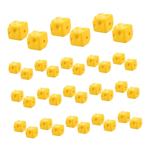 ibasenice 50 Stück Mini Käse Charms Gelb Bunte Baked Lacquer Käseperlen mit Geradem Vielseitige DIY Schmuckperlen für Armbänder Halsketten Schlüsselanhänger und Handyketten von ibasenice