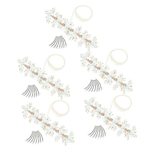 ibasenice 5St Krone Haarschmuck für Kinder halloween haarschmuck kinder hair accessories for girls hochzeits haarschmuck Blumen Geschenk Blütenkopf Kopfbedeckung Braut Stirnband Strasssteine von ibasenice