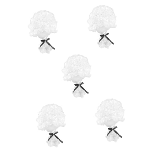 ibasenice 5St Richter Perücke Perücken für Rechtsanwälte lustige Perücken Rechtsanwalt Gerichtsperücke Kostümzubehör Rechtsanwalt Haarteil Kostüm Perücke Polyester Weiß von ibasenice