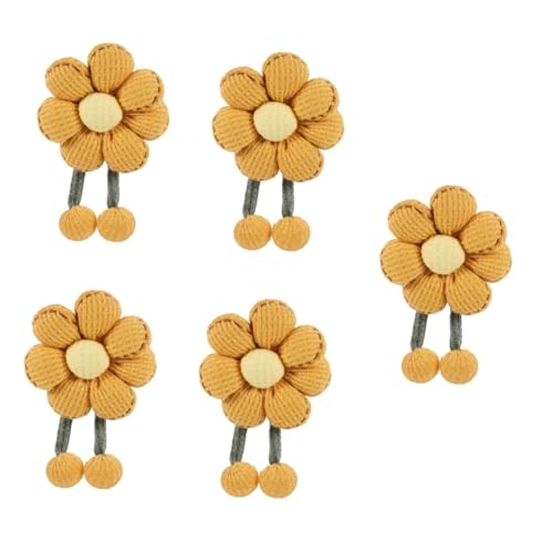 ibasenice 5st Sonnenblumennadel Brosche Schmuck Schmücken Zarte Anstecknadel Dekorative Stifte Sonnenblumenstift Kleidungsnadeln Kleidung Dekor Wäscheklammer Mädchen Geschenk Stoff Fräulein von ibasenice