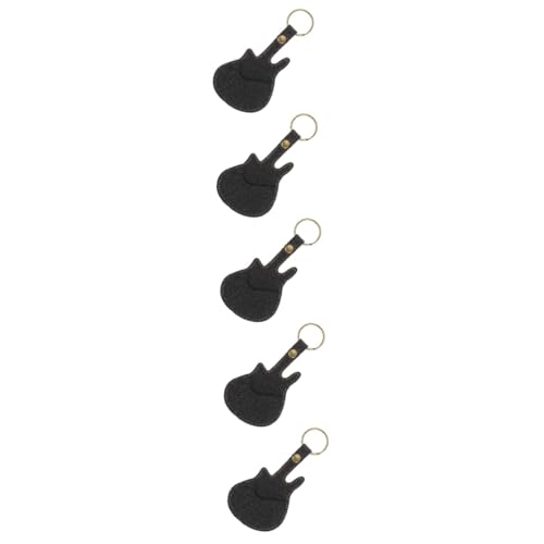 ibasenice 5stücke Gitarre Plektrum Aufbewahrungstasche Aus Pu-Leder Mit Kette Praktischer Organizer Für Gitarren Ukulelen Und Musikinstrumente Universelle Tragetasche Für Musiker von ibasenice