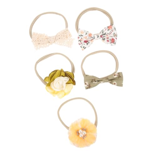 ibasenice 5stücke Teiliges Haarbänder Mit Schleifen Und Blumen Elastische Kopfbedeckung Für Kleinkinder Und Junge Mädchen Dekorative Haaraccessoires Für Mädchen Für Feste Und von ibasenice