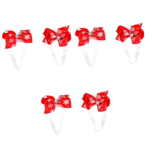 ibasenice Haarschmuck 6 Stk Stirnband Elastischer Haarwickel Für Kleinkinder Weihnachtliches Bowknot-haarband Weihnachts-haarschmuck Kinder Haarschleife Vertrag Elastizität Baby Gewindeband von ibasenice