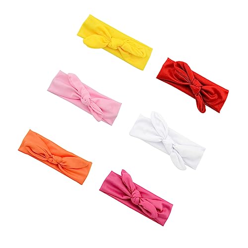 ibasenice 6st Kopftuch Für Babys Bowknot-haarwickel Ohr-baby-stirnband Stirnband Für Kinder Baby Haarband Baby Mädchen Haarschmuck Europäisch Und Amerikanisch Elastischer Stoff Kleine von ibasenice