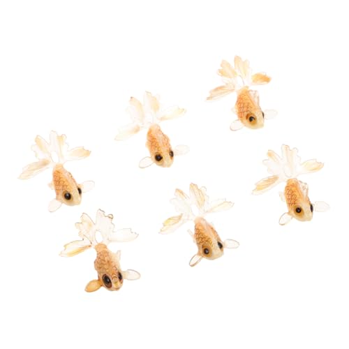 ibasenice 6 Stück Goldfisch Anhänger aus Stabilem Resin Bunte Fisch Charms für DIY Schmuckherstellung Leichte Halsketten und Ohrring Anhänger Niedliche Fische für Armbänder und von ibasenice