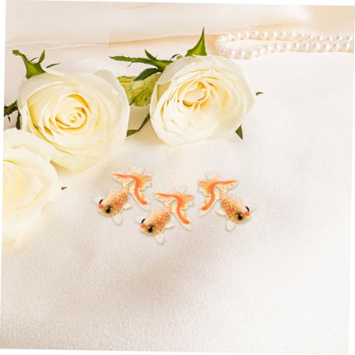 ibasenice 6 Stück Teiliges Goldfisch Anhänger Resin Schmuckanhänger Fisch Charms für DIY Armbänder Halsketten Basteln Schmuck Zubehör von ibasenice