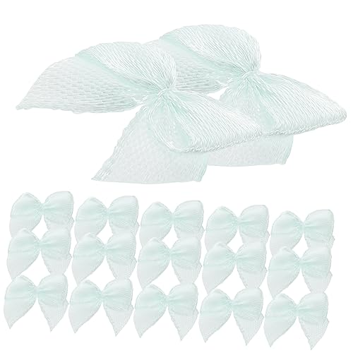 ibasenice 60 Stück Himmelblaue Handgefertigte Haarschleifen Für Mädchen Leuchtende Schleifen Aus Bändern Schleife Und Blume Baby-haar-accessoires Für Geburtstage Babypartys von ibasenice