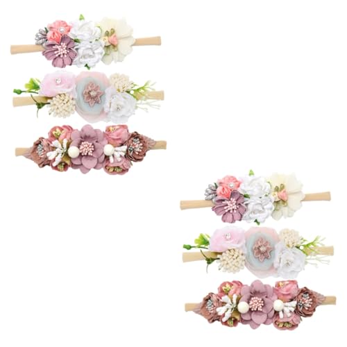 ibasenice 6stücke Teiliges Haarband Mit Blumen Für Neugeborene Elastische Haarschmuck Accessoires Für Mädchen Für Babyshower Geburtstagsfeiern Und Fotoshootings von ibasenice