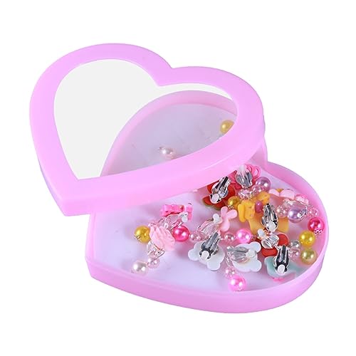 ibasenice 7 Paare Kinder-Acryl-Diamant-Ohrclips Ohrringe für Kinder Flash-Diamant-Ohrclips geschenkset kinder gift set for kids Acryl-Ohrclips Ohrmanschetten für Frauen Karikatur Anhänger von ibasenice