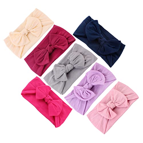 ibasenice 7st Baby Haarband Knoten Turban Baby Baby-turban Baby-kopfbedeckung Baby-kopftücher Haarband Aus Stoff Für Neugeborene Turban-haarwickelmädchen Haargummi Stirnband Kind Binden von ibasenice