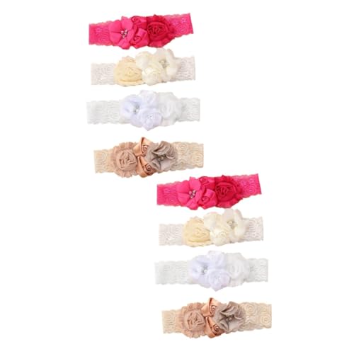 ibasenice 8 Turban-Stirnbänder für Babymädchen Chiffon-Spitzen-Stirnbänder kindertagsgeschenke geschenk kindertag Kopftuch Stirnband haarschmuck Spitzenstirnbänder für Babys Blumen von ibasenice