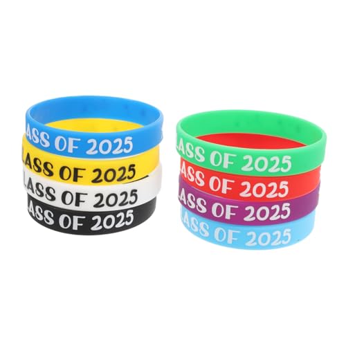 ibasenice 8stücke Klasse Silikonarmbänder Für Abschlussfeiern Langlebige Und Bequeme Handgelenksbänder Als Andenken Für Graduation-partys Geeignet Für Schüler Und Lehrer von ibasenice
