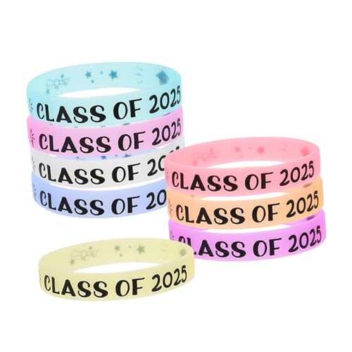 ibasenice 8stücke Teiliges Farbiges Nachtleuchtendes Silikon-armband Die Abschlussfeier Robuste Für Schülerauszeichnungen Und Partymitgebsel von ibasenice