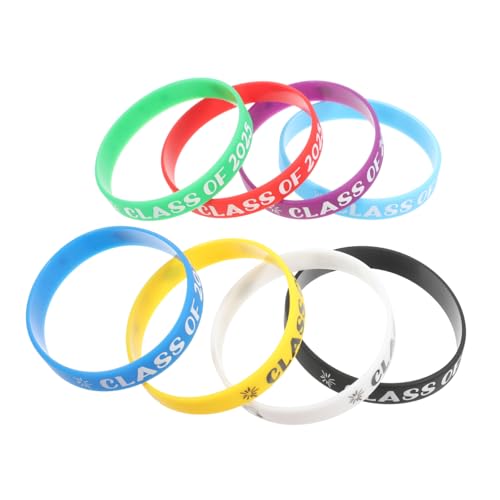ibasenice 8 Stück Silikon Armbänder für Abschlussfeiern Handgelenk Bänder für Graduierungen Mitgebsel für Feiern Vielseitig Einsetzbar für Schule und Universität Klasse von ibasenice