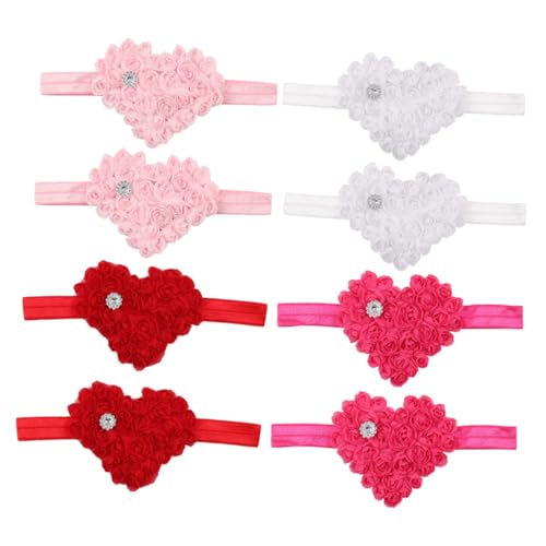 ibasenice 8St Haarschmuck für Babystirnbänder baby girl geschenk baby haarspangen Baby Mädchen verbeugt Baby- Haarschmuck für Babymädchen Kopftuch für Babys Stirnband in Herzform von ibasenice