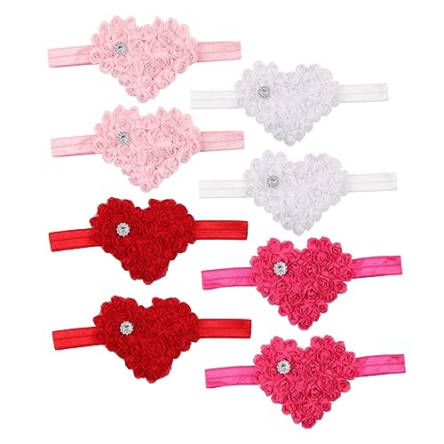 ibasenice 8st Haarschmuck Für Babystirnbänder Säuglingsherz Haarband Baby Mädchen Haarbänder Baby-stirnband Blumenstirnbänder Für Kleinkinder Kleines Mädchen Neugeboren Chiffon Kopfbedeckung von ibasenice