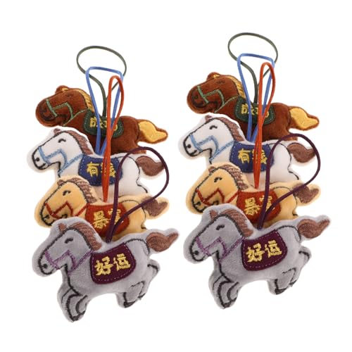 ibasenice 8stücke Plüsch-pferde-taschenanhänger Süßer Pferde-anhänger Aus Cartoon-design Kleiner Und Leicht Als Schlüsselanhänger Rucksack-anhänger Oder Heimdekor Charmantes Für von ibasenice