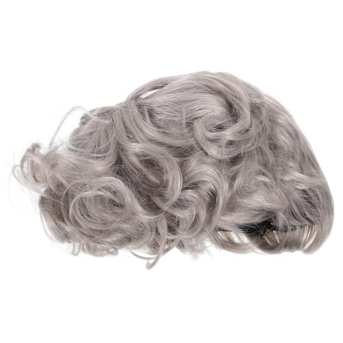 ibasenice Old Lady Cosplay Perücke Für Damen Weiße Kurzhaar-wig Ergänzung Für Kostüme Zu Halloween Karneval Und Partys Vielseitig Für Männer Und Frauen Einstellbare Passform von ibasenice