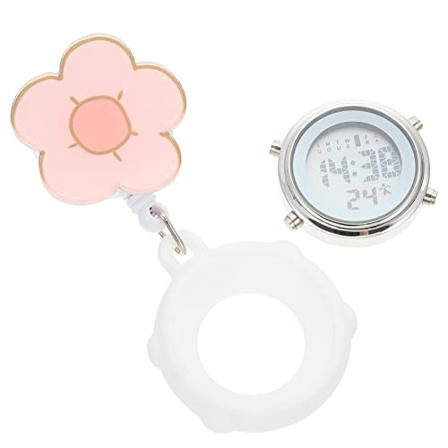 ibasenice Ansteck-Armbanduhr Krankenschwester Einziehbare Brustuhr Untersuchung Zeitmessuhr Ansteck-Armbanduhr Clip Uhr von ibasenice
