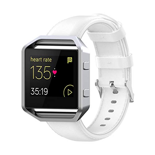 ibasenice Armband Leder für Blaze, Uhrenarmband Schmuck Uhrenarmband Ersatzarmband passend für Blaze- weiß von ibasenice