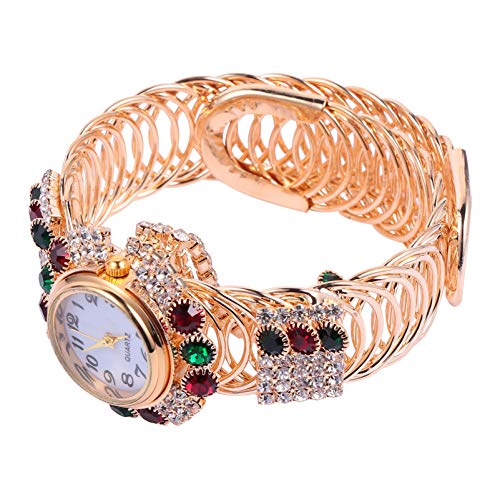 ibasenice Kreativarmbanduhr Damenuhr Elegant Armband Uhr Strass Easy Reader Uhr Schicke Quarz Armbanduhr für M? Modische Armbanduhr von ibasenice