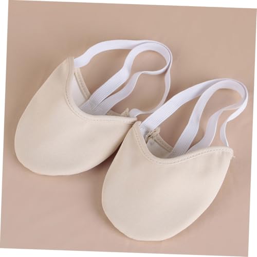 ibasenice Ballettschuhe aus Canvas mit Handgefertigter Zehenpartie Elastischem Doppelgurt und Flexibler Teilsohle Hautfarben S für Ballett Rhythmische Tänzer von ibasenice