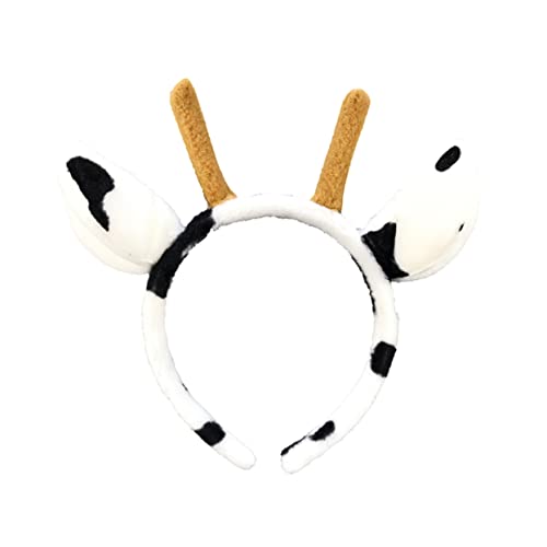 ibasenice Cow Ear Antlers Stirnband Haarreif Leichtes Haarschmuck Cosplay Party Zubehör für Mädchen und Jungen von ibasenice