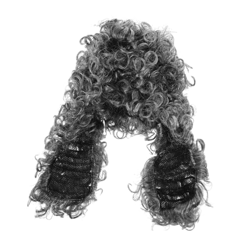 ibasenice Curly Grey Judge Wig Für Herren Authentische Anwaltsperücke Mit Langen Locken Für Kostümpartys Halloween Und Historische Cosplay-veranstaltungen von ibasenice