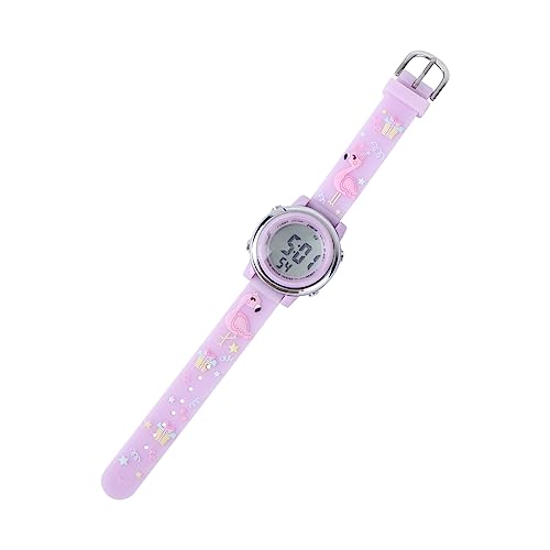 ibasenice Kinderuhren Führte Leuchtende 3D- Cartoon- Uhr M?dchen Violette Digitaluhr Kinder Digitale wasserdichte Uhr Weihnachten Armbanduhr Armband Armband für Kind Kleinkind Weihnachten von ibasenice