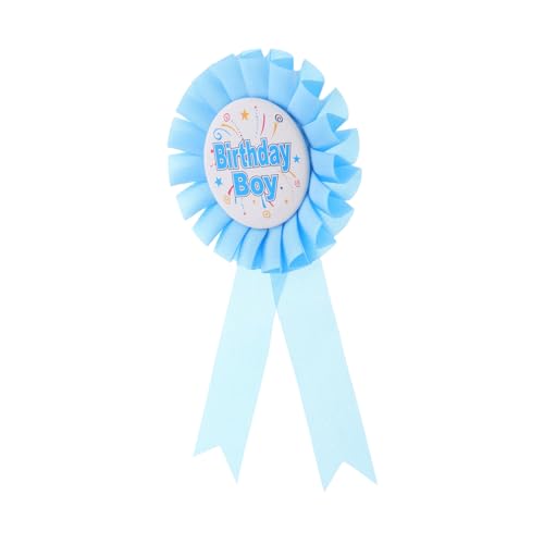 ibasenice Geburtstagsabzeichen aus Weißblech mit Ribbon Dekorative Anstecknadeln für Geburtstagsfeiern Einzigartige Partydeko Unverzichtbares Zubehör für Feierlichkeiten Tragbar und von ibasenice