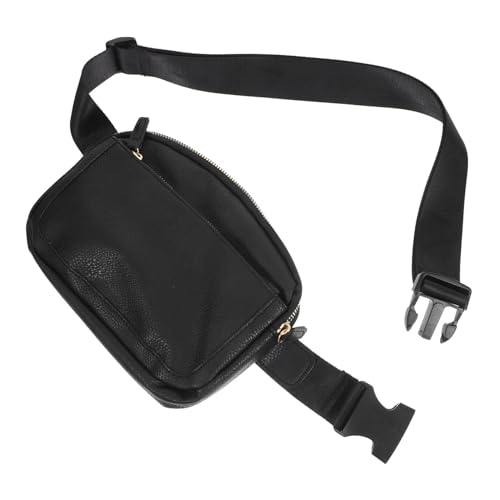 ibasenice Gürteltasche für Damen Taillenbeutel Bauchtasche Mobile Hüfttasche Multifunktionale Hüfttasche Riementasche Anti-Verlust-Hüfttasche Mehrzweck-Gürteltasche Gürtelbeutel Pu Schwarz von ibasenice