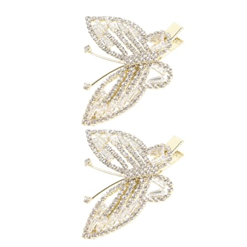 ibasenice 2stücke Schmetterlings-haarspangen Mittelgroß Glitzernd Dekorativ Für Mädchen Und Frauen Stilvolle Haarnadeln Schmetterlingsclips Ornamente Flache Haarspangen von ibasenice