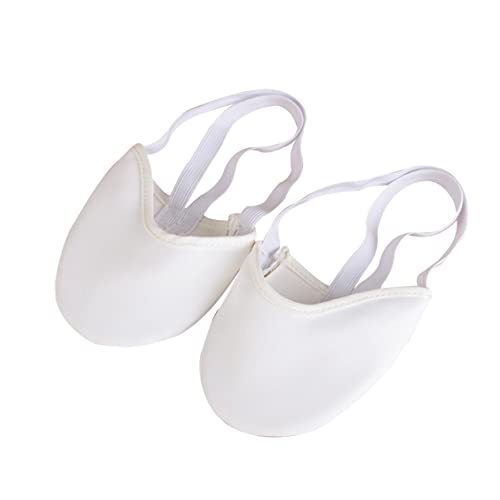 ibasenice Half Sole Tanzschuhe Damen Stretchstoff Ballettschuhe Halbzeh Schuhe Weiß S Handgefaltet rutschfest Professionelle Halbsohle für Ballett Modern Dance Rhythmische Belly Dance von ibasenice