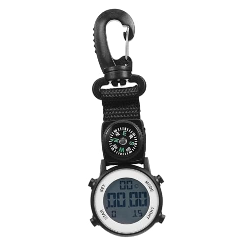 ibasenice Herren Elektronische Hängende Taschenuhr mit Karabiner Clip On Uhr Digital für Outdoor Aktivitäten von ibasenice