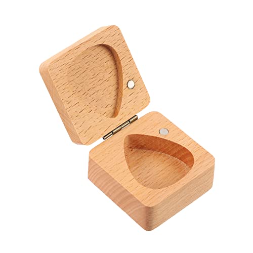 ibasenice Kasten Pick-Box aus Holz Organizer für Gitarrenpickel Behälter für Gitarrenpicks Koffer für Gitarrenplektren Plektrum Gitarren-Pick-Organizer Gitarrenzubehör Musik von ibasenice