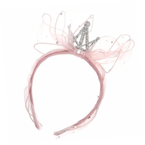 ibasenice Junge Mädchen Geburtstag Krone Stirnband Mädchen Party Festival Haarband Dekoration Für Kleinkinder Mit Schleife Für Fotoshootings Und Kostüme von ibasenice