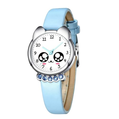 ibasenice Kinder Uhr Wasserdicht Kreative Cartoon Katze Shap Edelstahl Strass Armbanduhr für Mädchen Jungen Kinder Studenten von ibasenice