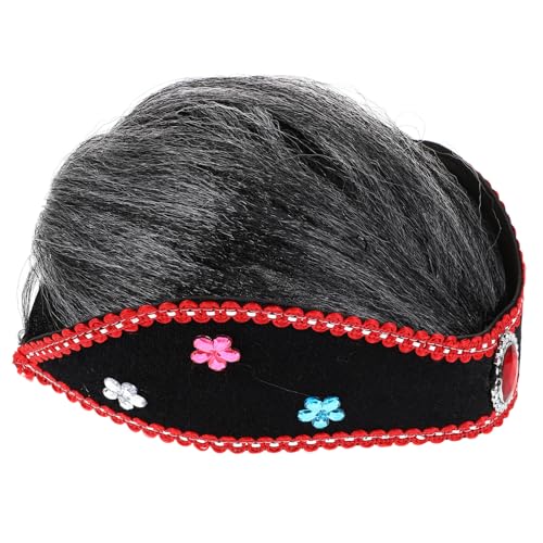 ibasenice Old Lady Kostüm Perücke Für Junge Mädchen Graue - Mit Dutt Für Halloween Cosplay Und Schulaufführungen Realistisches Aussehen Einfach Anzuwenden Vielseitig Einsetzbar von ibasenice