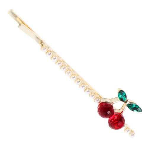 ibasenice Eleganter Kirsch-haarclip Mit Strass Und Kunstperlen Für Frauen Vielseitige Und Stilvolle Haarspange Für Alltag Und Besondere Anlässe Für Jede Frisur von ibasenice