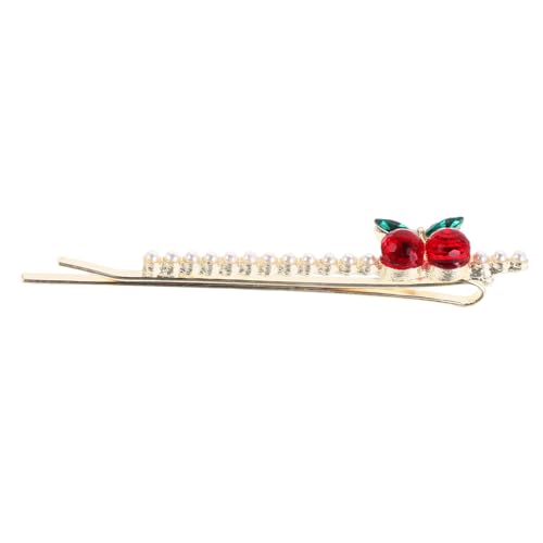 ibasenice Haarnadel Mit Kirsch-strasssteinen Für Damen Schmuck Für Damen Seitliche Haarspange Modisch von ibasenice