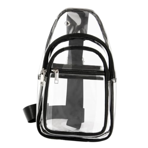 ibasenice Kleine Transparente PVC Brustbeutel Damen Herren Vielseitige Umhängetasche mit Verstellbarem Gurt Modische Wasserfeste Crossbody Tasche für Reisen und Alltag von ibasenice