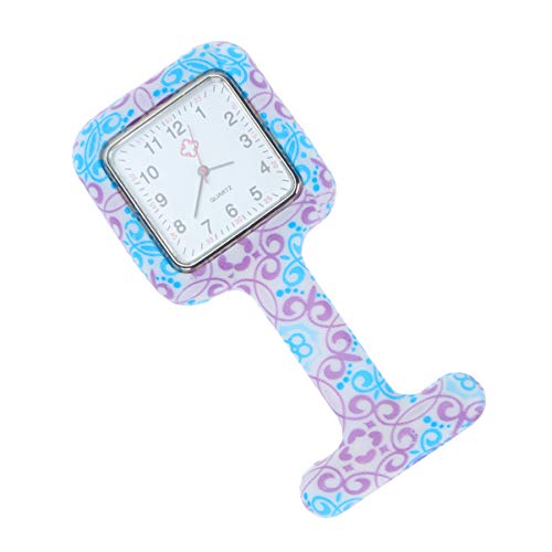 ibasenice Uhr für Krankenschwestern Ärzte Fob Uhr Clip- Auf Hängen Revers Uhr Silikon Abdeckung Brosche mit Zweiten Hand Versenkbare Digitale Uhr von ibasenice