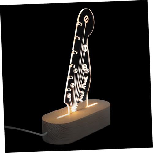 ibasenice Light up Guitar Pick Holder Mit Holzbasis Praktischer Gitarren-Pick Rack Und Nachtlicht Für Stilvolle Aufbewahrung Und Sanfte Beleuchtung Beim Spielen von ibasenice