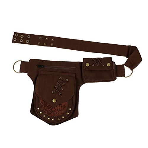 ibasenice Outdoor-hüfttasche Aus Baumwollstoff Vintage-Stil Groß Mit Mehreren Taschen Als Handy-taillentasche Crossbody-handyhalter Oder Crossbody-geldbörse Für Männer Und Frauen Leicht Zu t von ibasenice