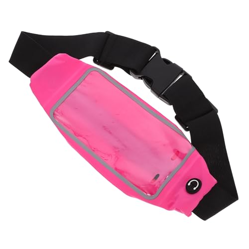 ibasenice Pack Lauf-Touchscreen-hüfttasche Laufzubehör Für Damen Multifunktional Gürtel Rennt Ums Telefon Tailentasche Für Männer Laufbekleidung Für Frauen Sportlich Bauchtasche Rosa Nylon von ibasenice