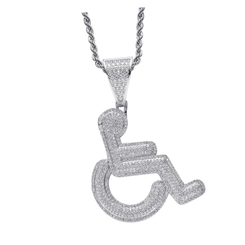 ibasenice Personalisierter Anhänger Halskette Kreatives Schmuckstück mit Zirkonia Modisches Accessoire für Herren Langlebig und Glänzend für Kostüm und Alltag von ibasenice